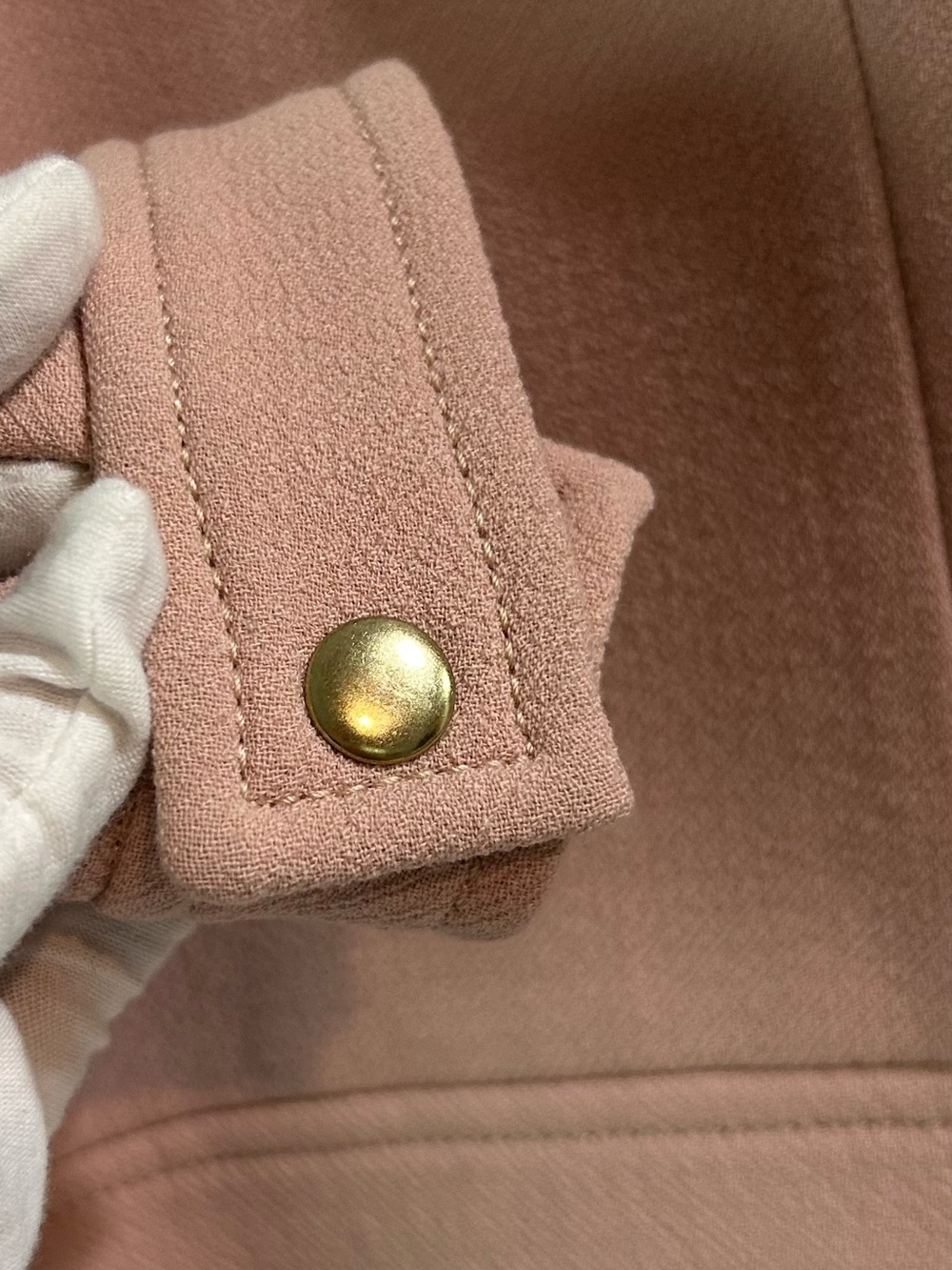298$J.Crew Double Cloth Moto Jacket Beige Stone Blush Pink Wool Size 6 NWOT - Picture 9 of 13